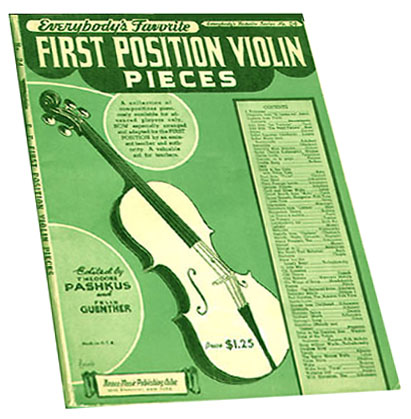 First Position Violin Pieces, exercises edited by Theodore Pashkus and Felix Guenther.