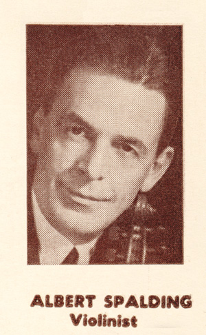Albert Spalding's image on Remington record cover 