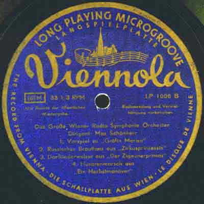 In Vienna recordings of the same artists were released on the Viennola label.