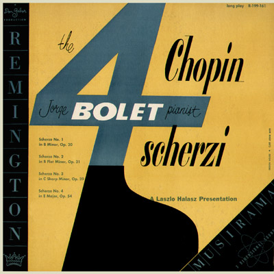 Curt John Witt design for Remington recording of Jorge Bolet playing Chopin 4 Scherzi