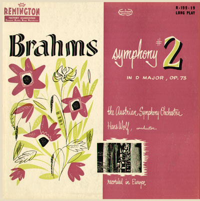 LP Cover of Symphony No. 2 conducted by Hans Wolf