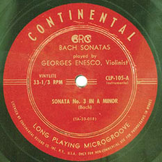 Georges ENESCO, GEORGE Enescu, VIOLIN, BACH SONATAS & PARTITAS